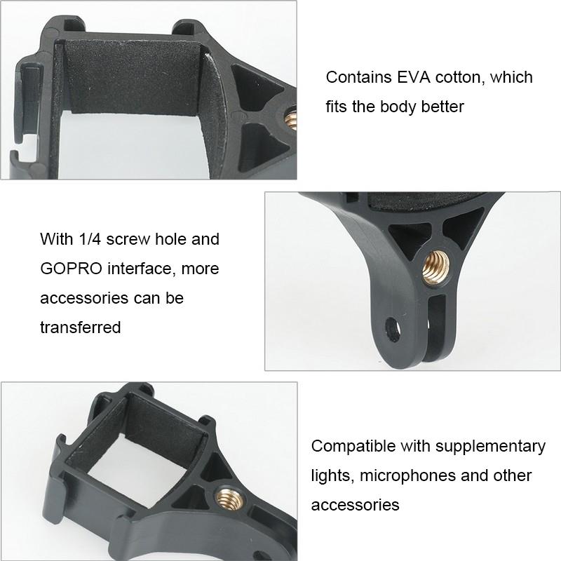 Dji Pocket 2 Camera Expansion Adapter Holder for Fixed Connection - Black