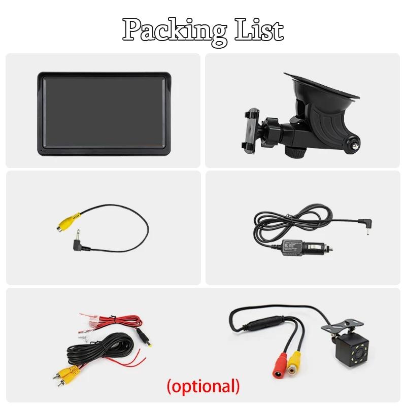 7 Inch Bluetooth 5.0 Carplay Monitor - Portable Compatible With Most Vehicles - Display