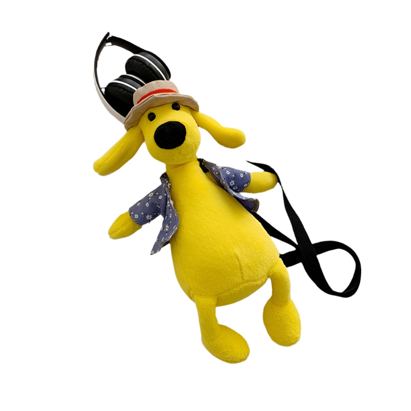 Adorable Cartoon Plush Shoulder Bag Duck White Green - Puppy Yellow