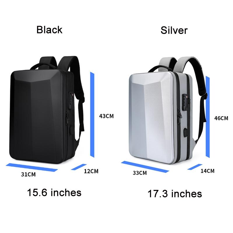 15.6 Gaming Backpack - Durable Hard Shell Black