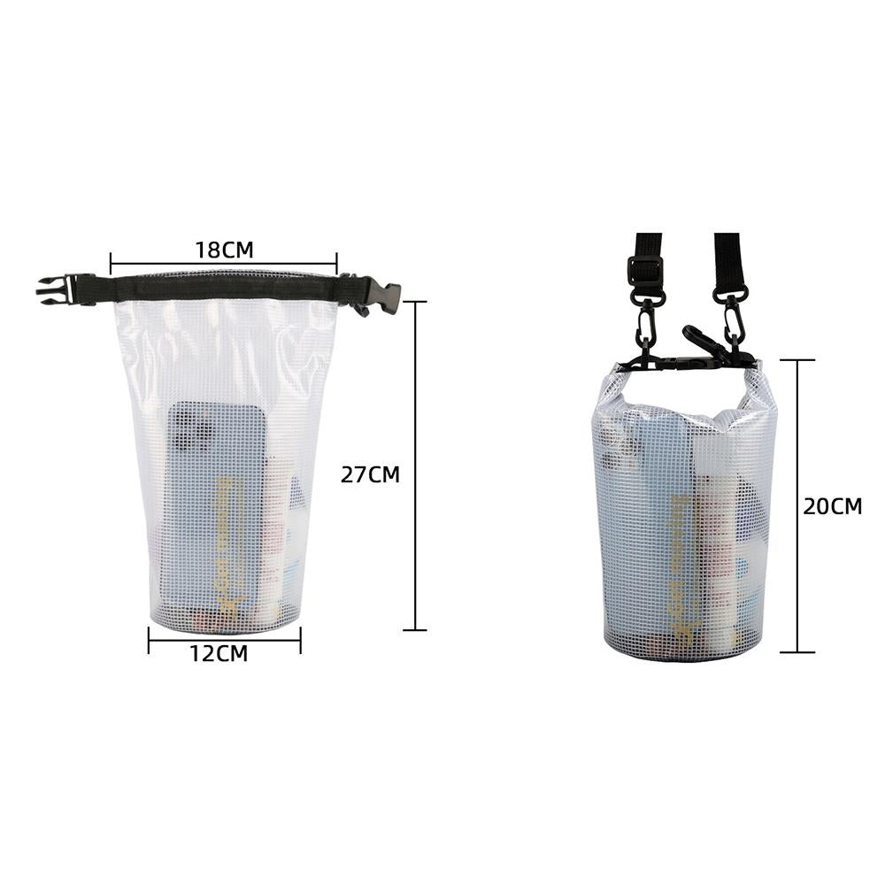 2L Waterproof Bag For Beach Rafting And Swimming Translucent Design