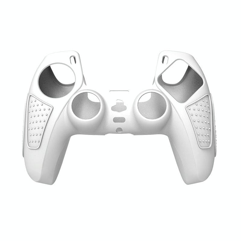 Black Silicone Protective Case for Ps5 Gamepad - Anti-skid Cover - White
