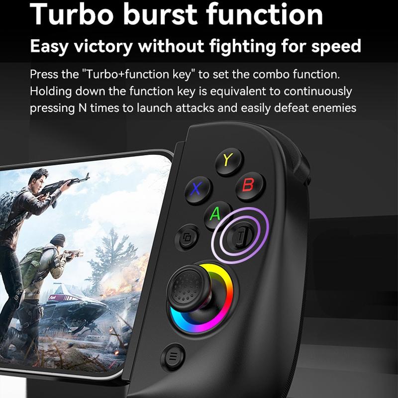 Vibration Grip Wireless Gamepad for Mobile and Pc - Black