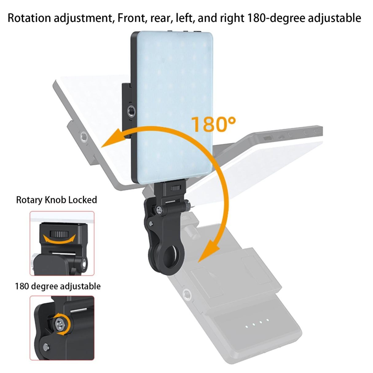 5w Mobile Phone Fill Light with Screen for Live Broadcast and Pocket Light