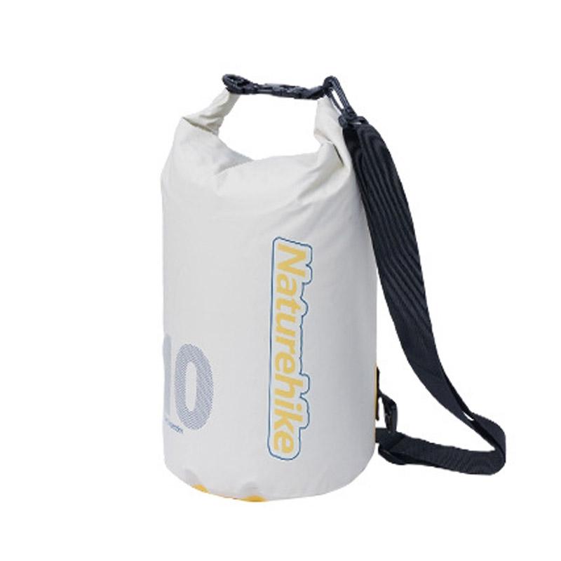 Waterproof Rafting Bag Dry Wet Separate Shoulder Pack For Outdoor Swimming 10L Green - 10L White
