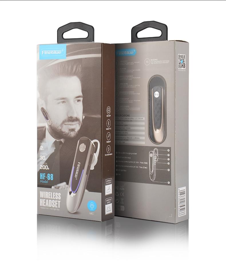 Wireless Bluetooth Earbud for Hands-free Calls and Music - Large Battery - Black