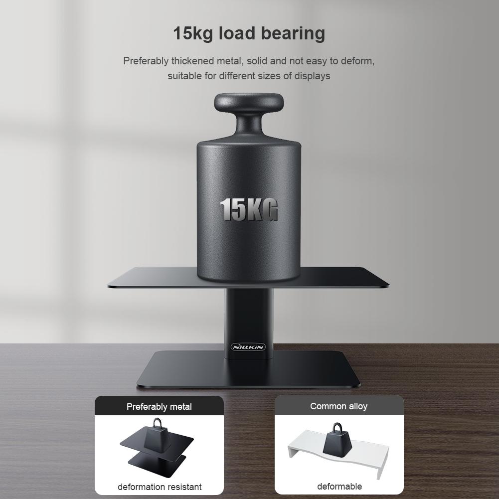 Black Adjustable Desk Stand for Laptop and Monitor - Eda0011511