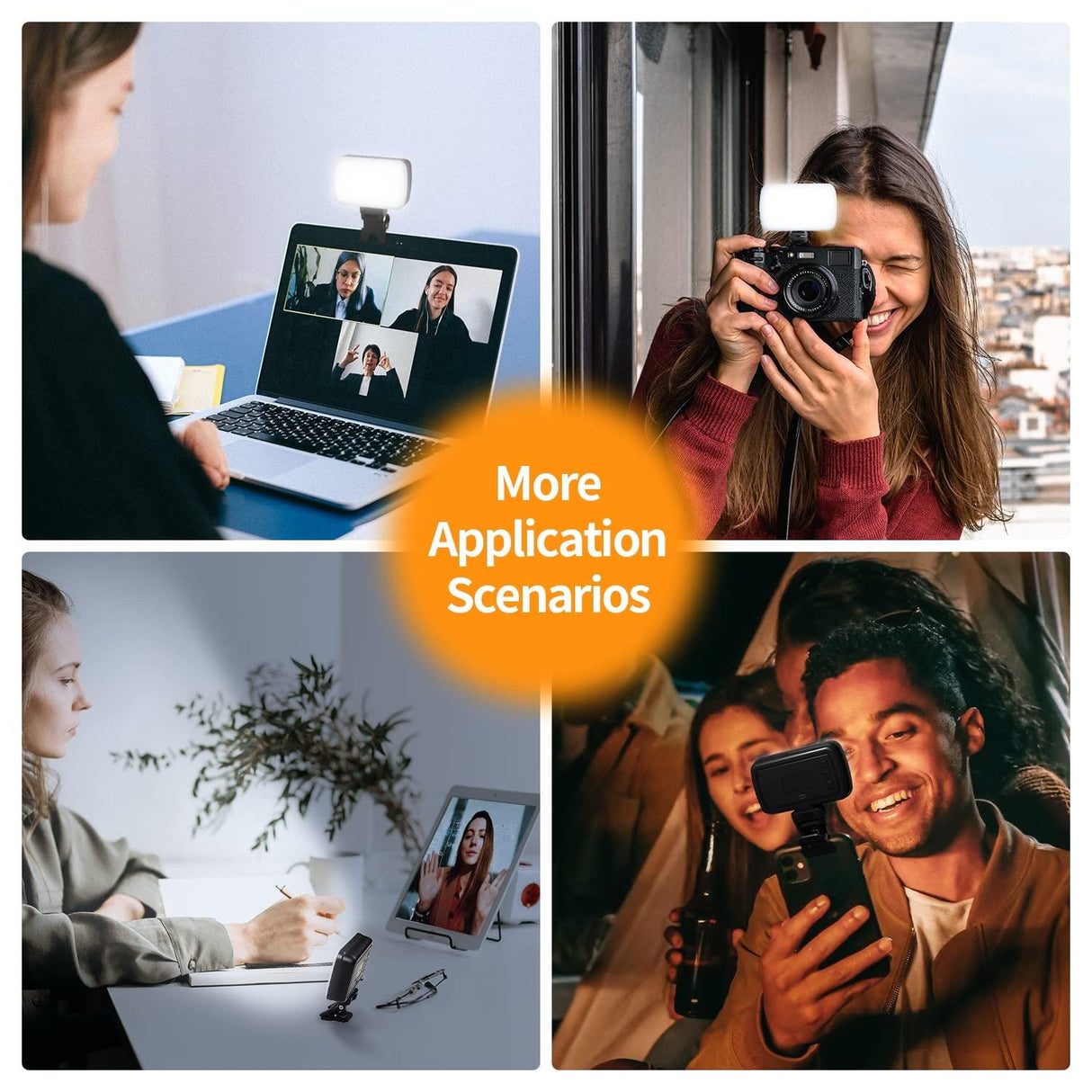 Rechargeable Video Conference Lighting - Three Colour Temperature Dimming