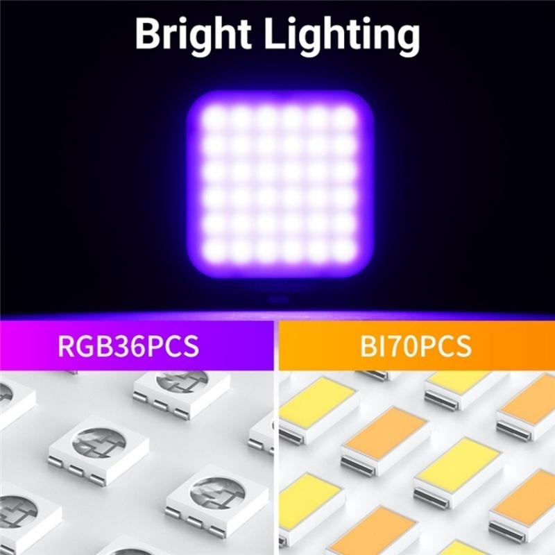 Mini Rgb Video Lamp with Magnetic Adsorption for Live Broadcast