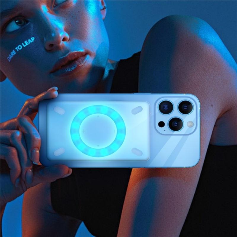 V17 Live Broadcast Magnetic Phone Photography Lamp with Rgb Led Fill Light