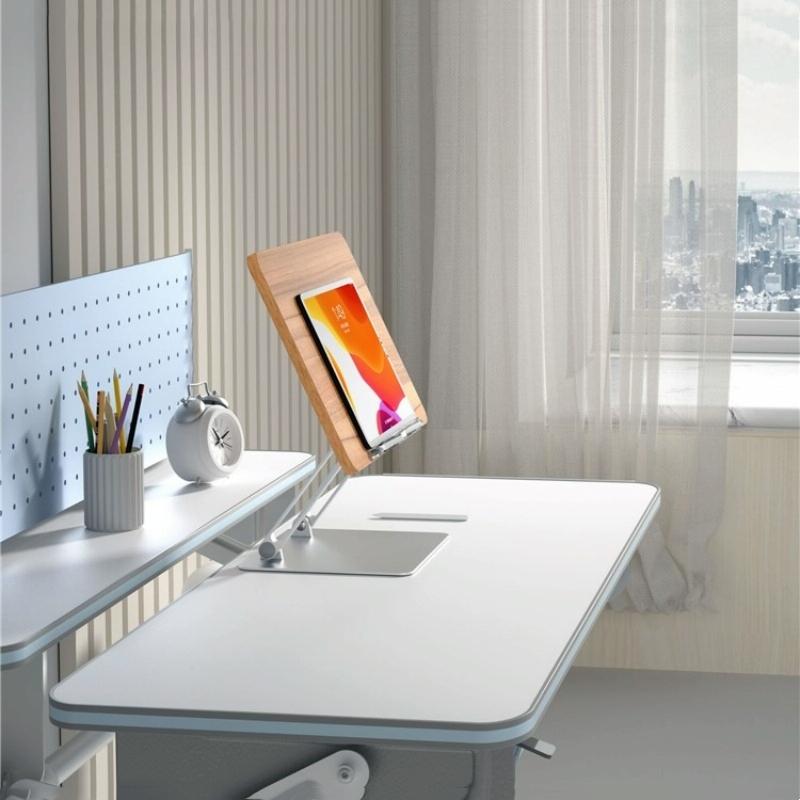 Aluminum Desktop Book Stand with Wood Board