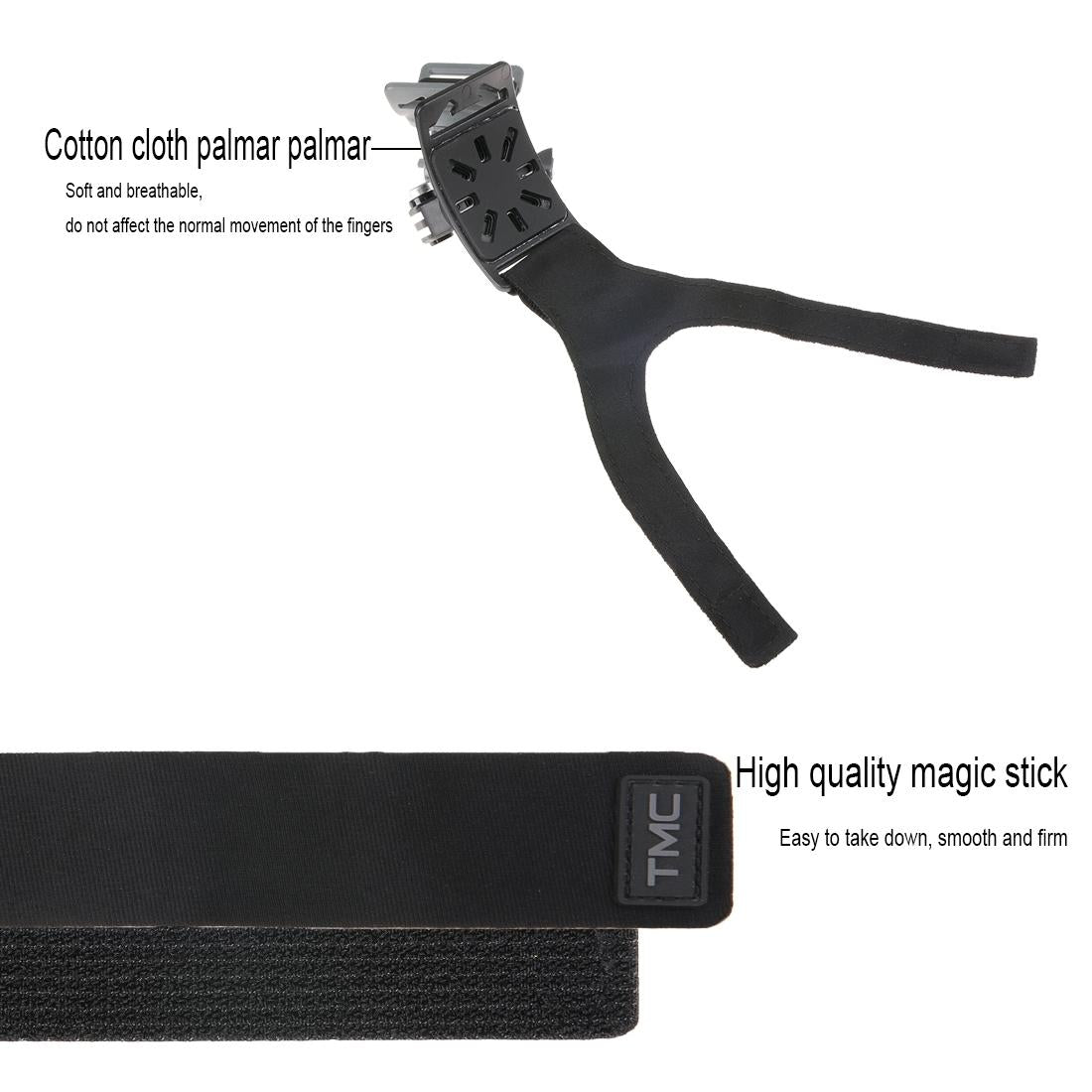 360 Degree Rotation Mount for Gopro Insta360 Dji Action Cameras - 3-in-1 Straps for Hand Wrist Arm Leg