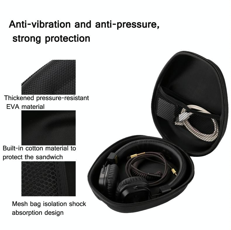 Compact Headphone Storage Bag - Black