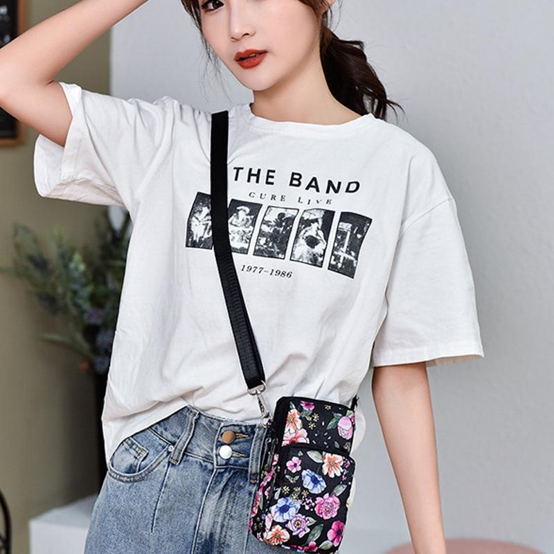 Animal Park Mini Crossbody Phone Wallet With Arm Band - Dark Blue Peony