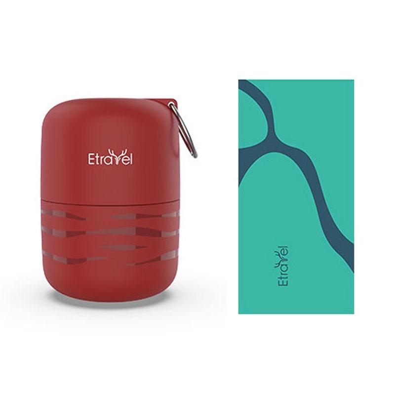 Double-sided Quick-drying Fleece Bath Towel - Small Red