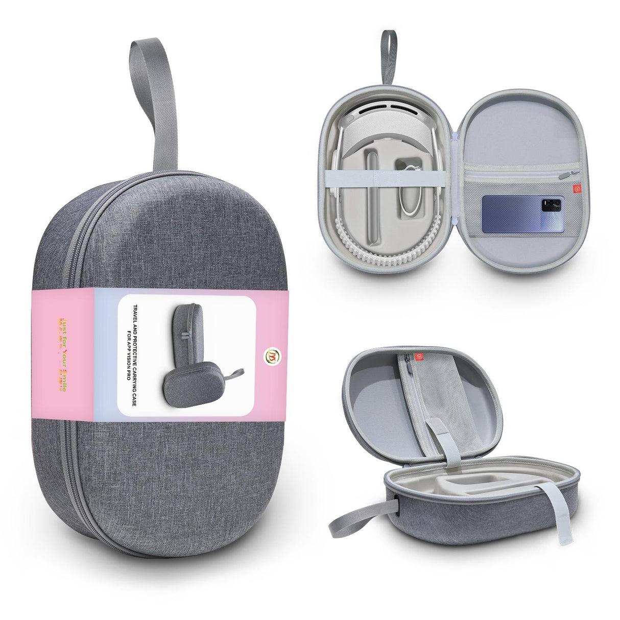 Portable Vr Headset Storage Bag for Apple Vision Pro Glasses - Gray Felt - Gray Felt
