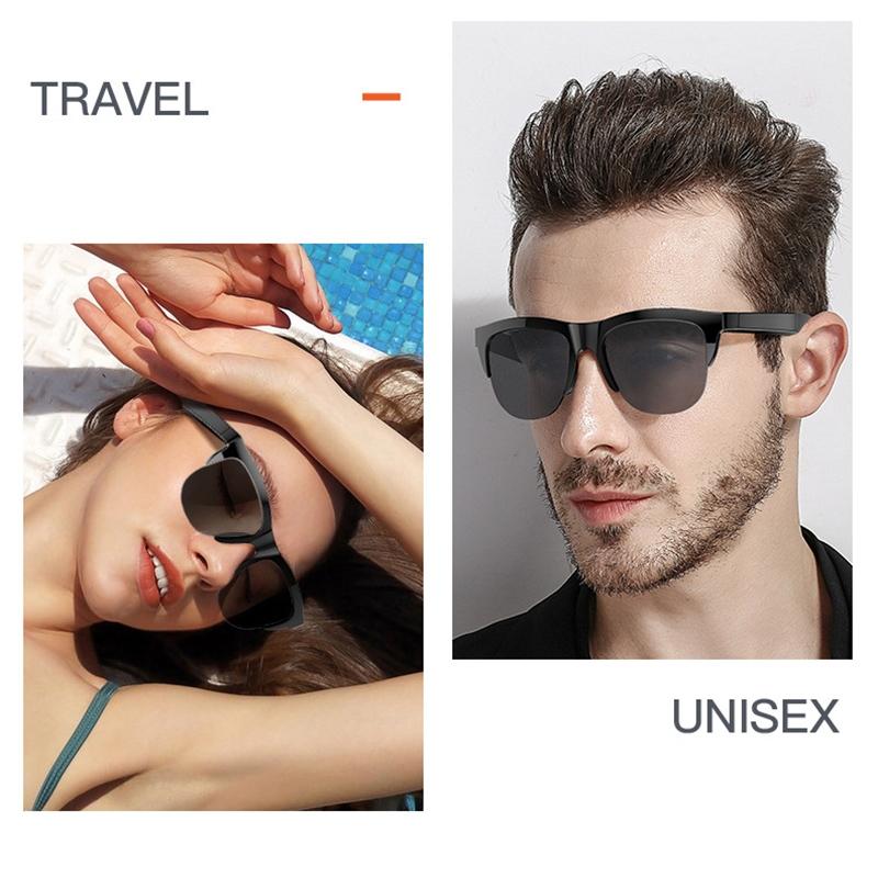 Bluetooth 5.3 Smart Sunglasses with Wireless Headset and Anti-glare Protection