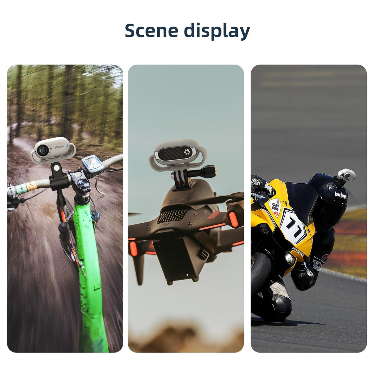 Amagisn Silicone Case for Insta360 Go 3 Camera - Horizontal - Vertical Gray