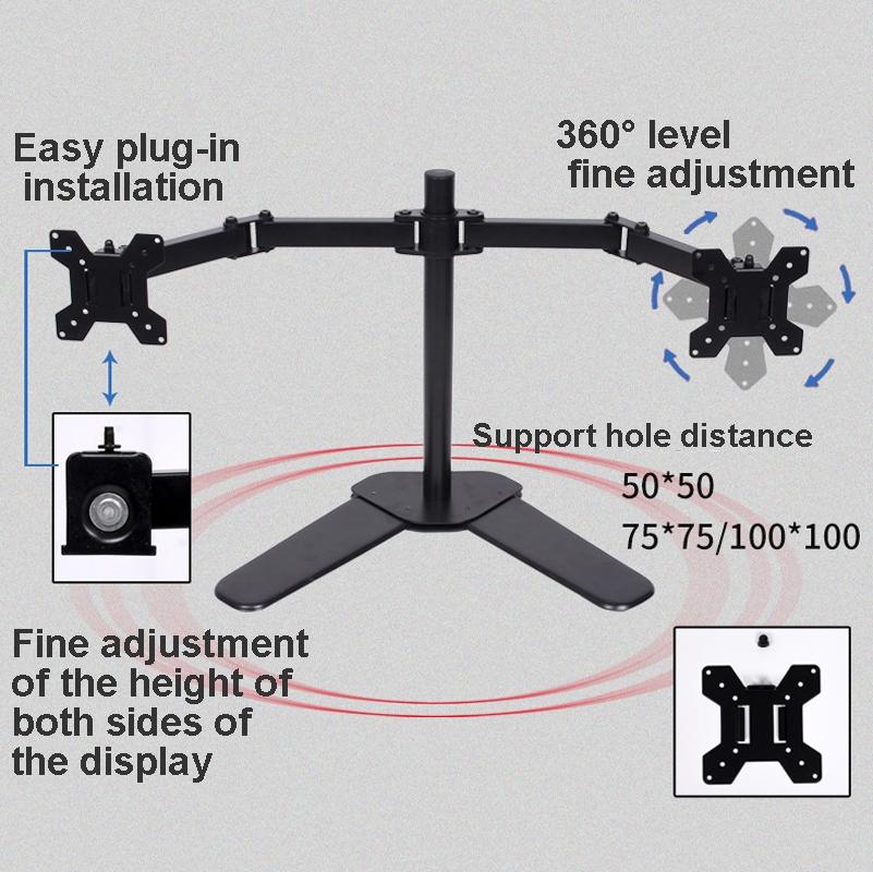Double Screen Desktop Monitor Stand - Lifting Bracket