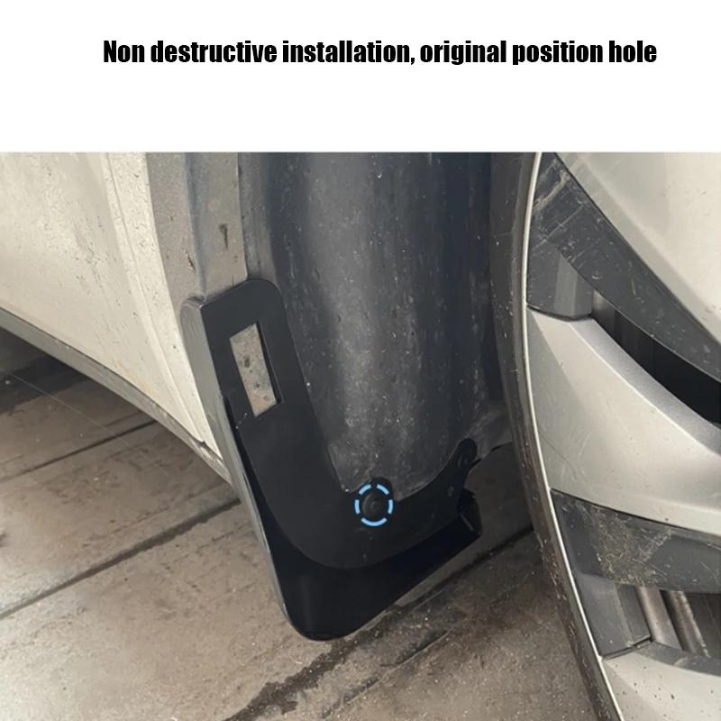 For Tesla Model Y Car Punch-Free Front And Rear Wheel Soft Rubber Fender Guard - Carbon Fiber - Carbon Fiber