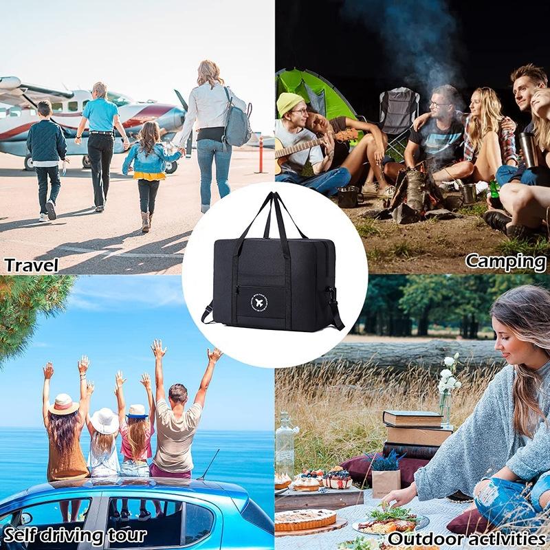 Foldable Travel Bag for Camping & Hiking - Large - Small Black