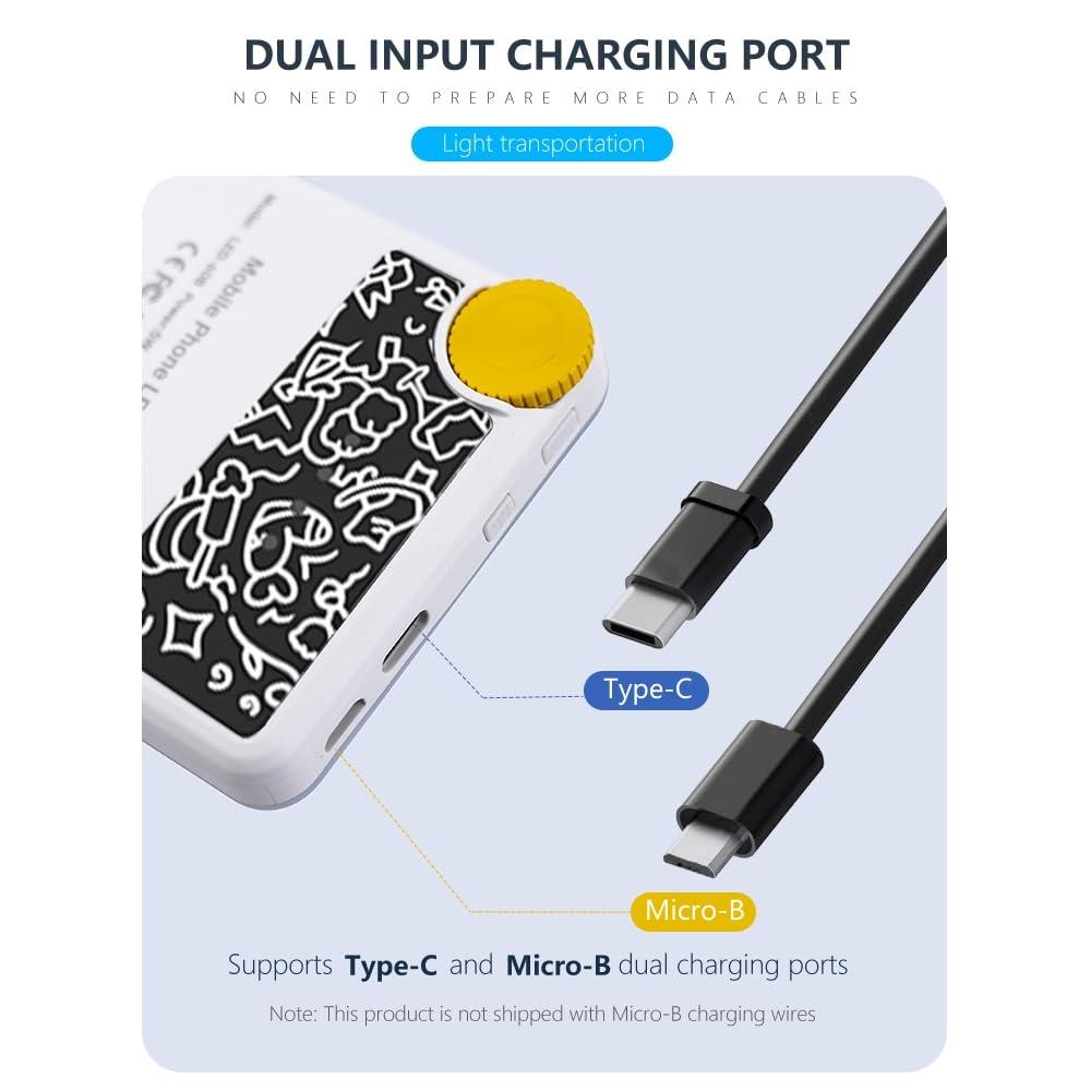 Rechargeable Clip Fill Light - 60 Leds 3 Light Modes Front & Back Clip a Type Blue - B Type Blue
