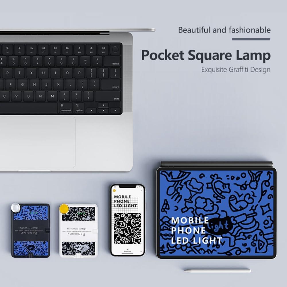 Rechargeable Clip Fill Light - 60 Leds 3 Light Modes Front & Back Clip a Type Blue - B Type Blue