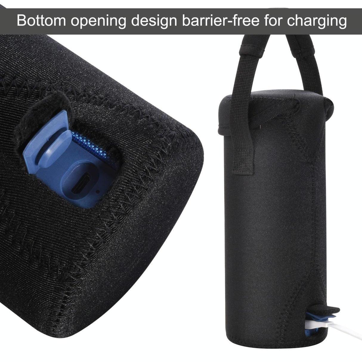Portable Neoprene Speaker Bag for Ue Boom 3 with Velvet Lining