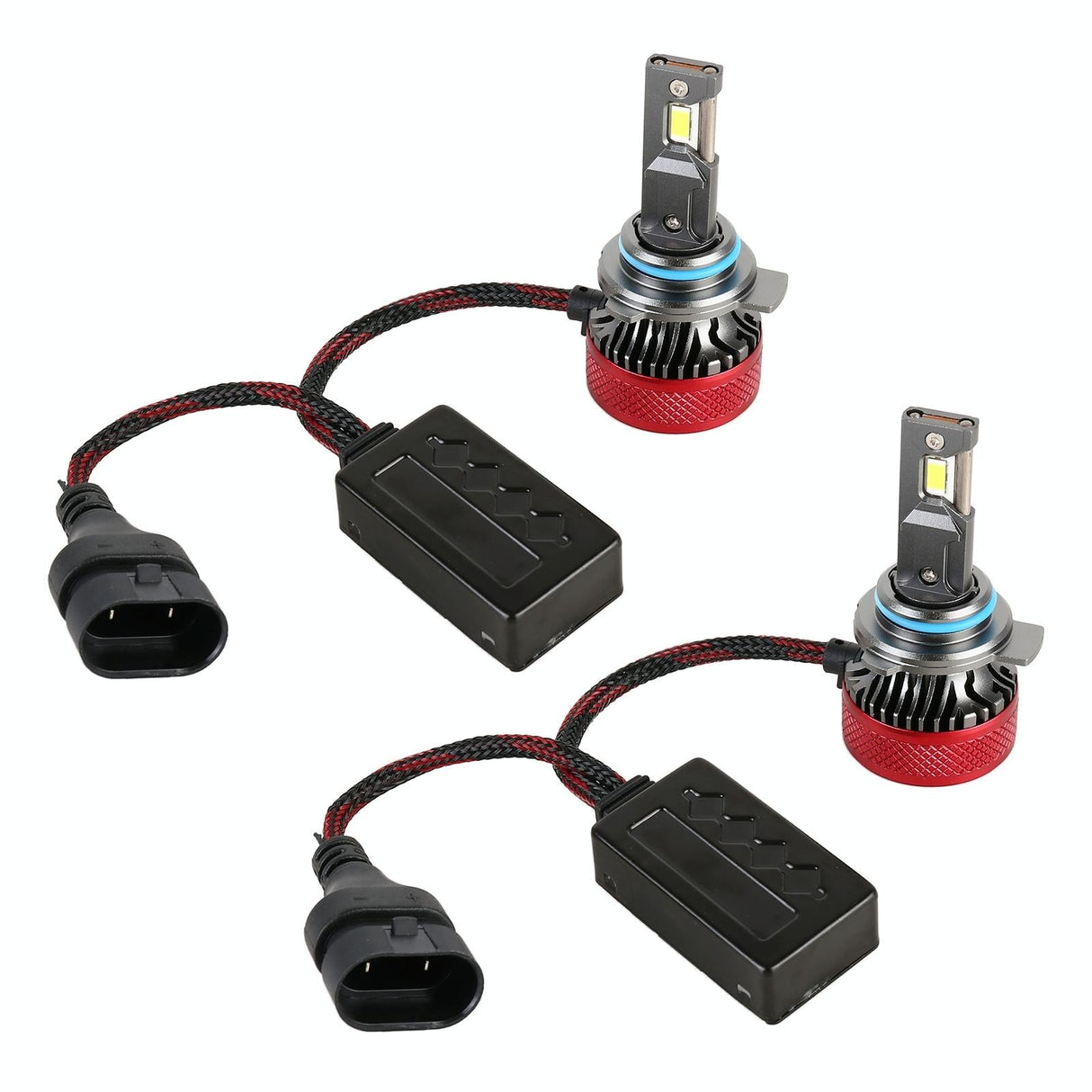 1 Pair 9012 Dc12V 65W 6000K 6500Lm Led Car Headlights