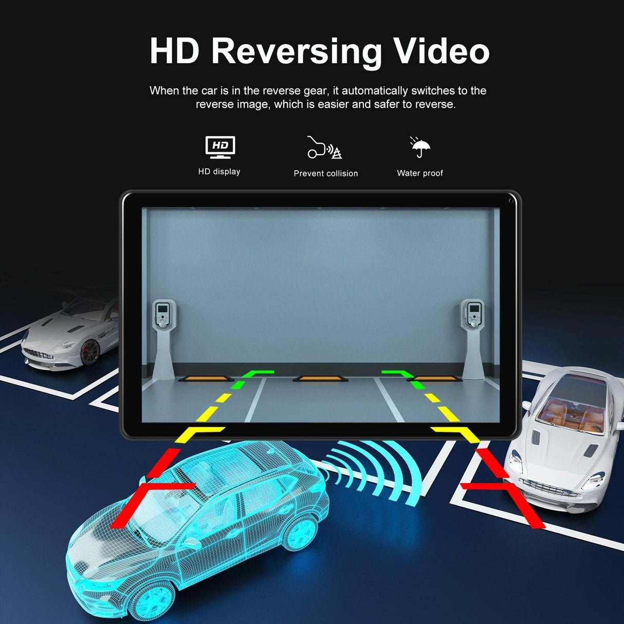 8 Inch Full Touch Car Screen Player - Horizontal / Vertical Carplay / Android Auto - With Camera