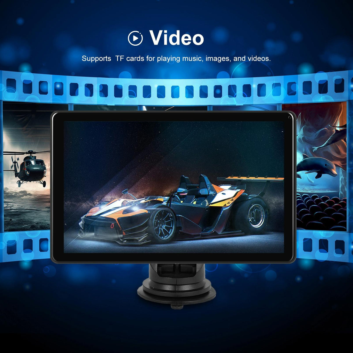 8 Inch Full Touch Car Screen Player - Horizontal / Vertical Carplay / Android Auto - With Camera