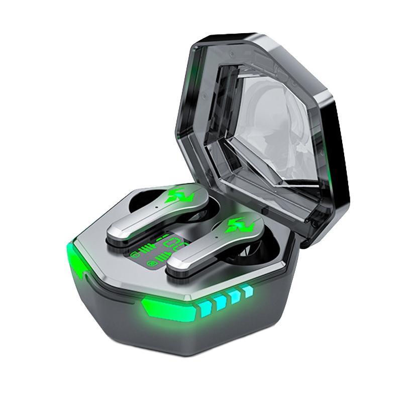 Low Latency Wireless Bluetooth Game Earphones with Colourful Lights - Non-Digital Display