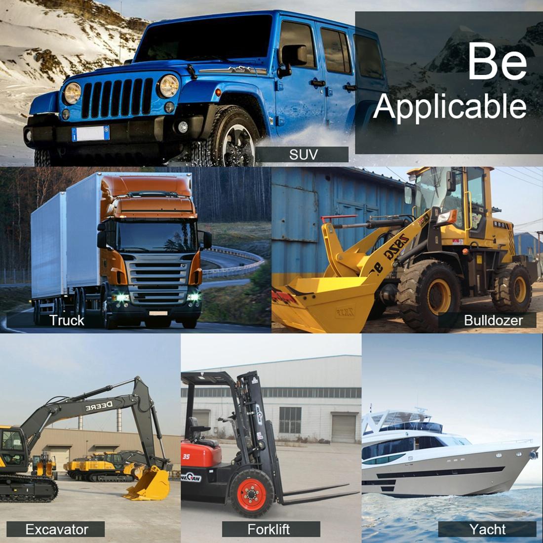 6.7W White Light Round - Shaped Waterproof Car Boat Marine Work Lights Spotlight Led Bulbs Dc 9 - 30V