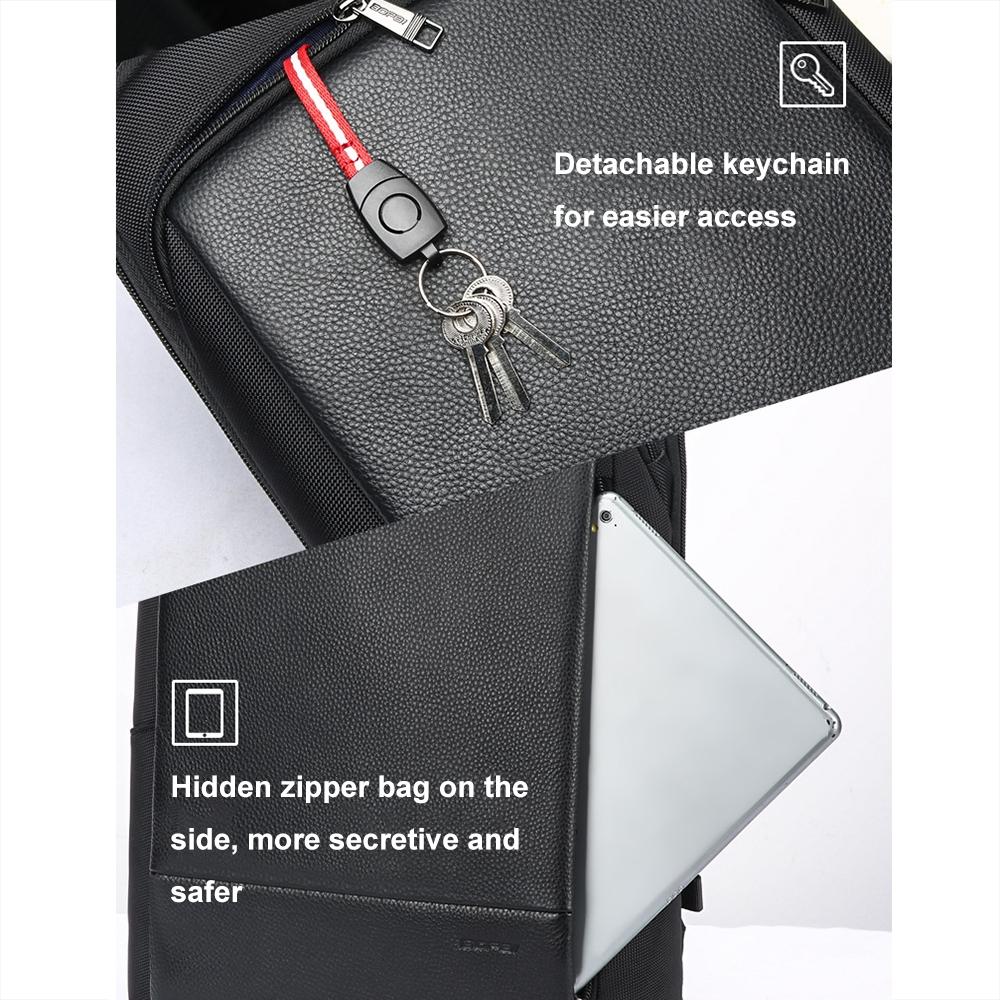 Waterproof Business Laptop Backpack - Genuine Leather Lightweight - Flagship