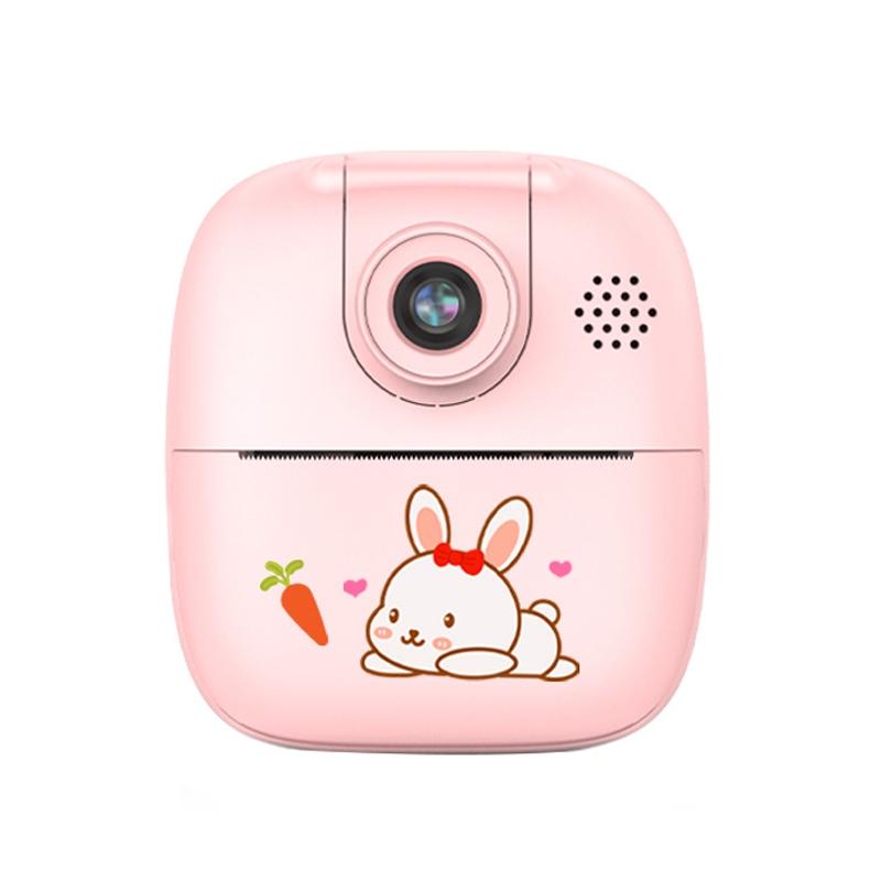 Hd Cartoon Kids Camera with Rotating Lens - Pink 16g