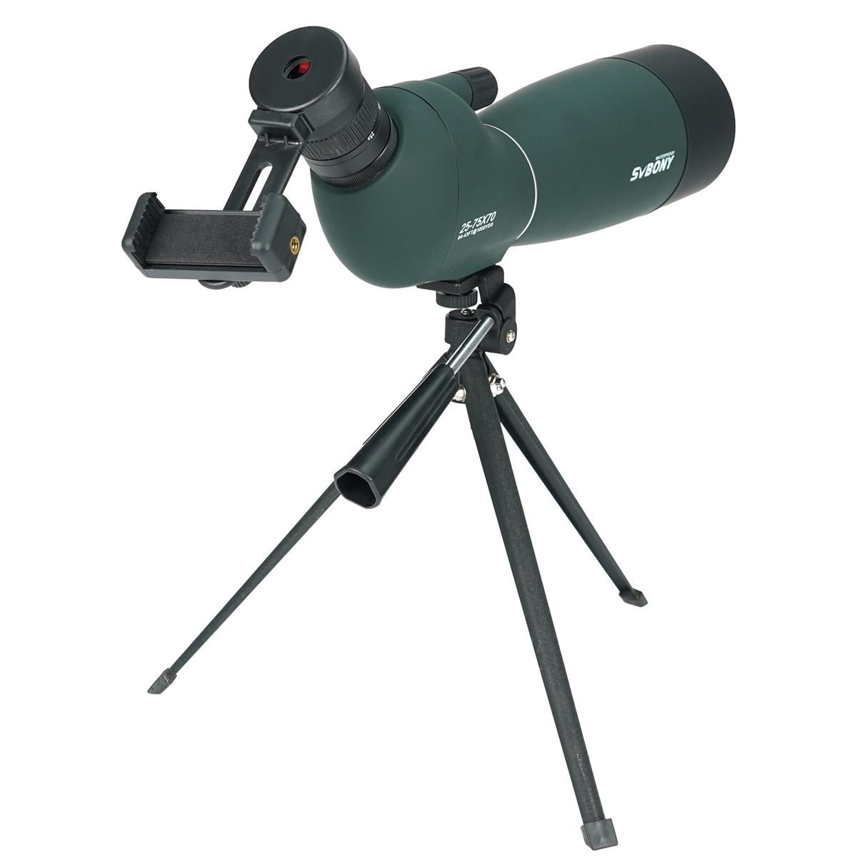 High Definition Birding Scope with Tripod - 25-75x70 - Green Film - 19Mm Eyepiece Red Film