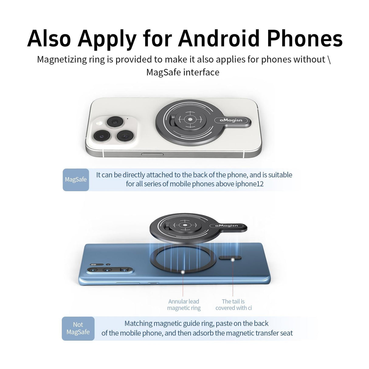 Insta360 Flow Magnetic Adapter for Amagisn Gimbal - Magsafe Compatible