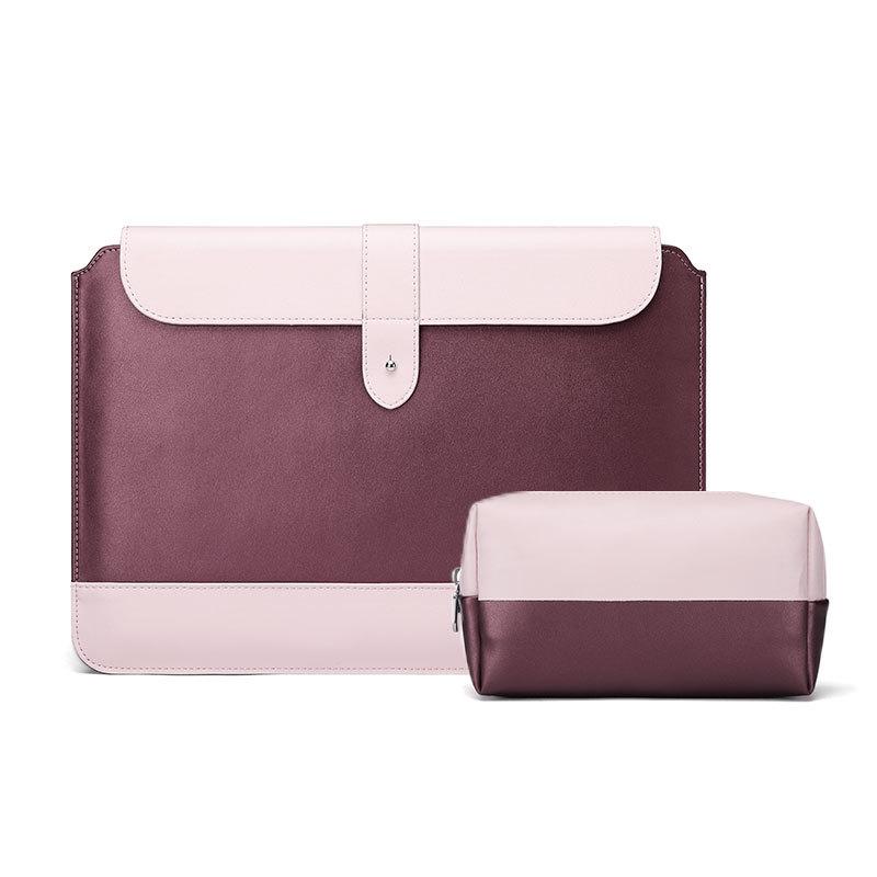 Microfiber Notebook Liner & Power Bag - Horizontal Wine Red - 11-12 Inch