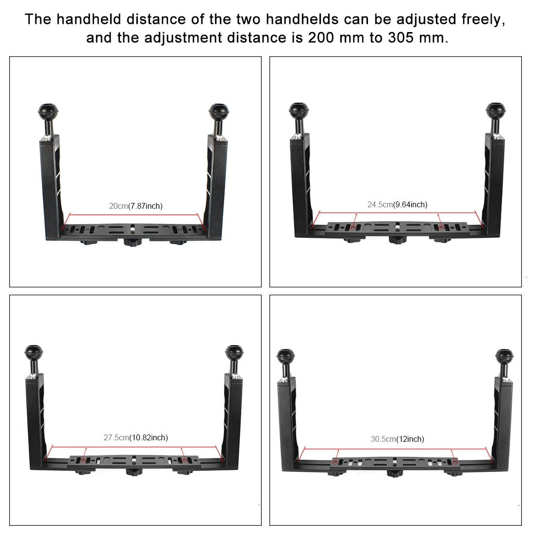 Upgraded Dual Handheld Diving Arm for Underwater Photography