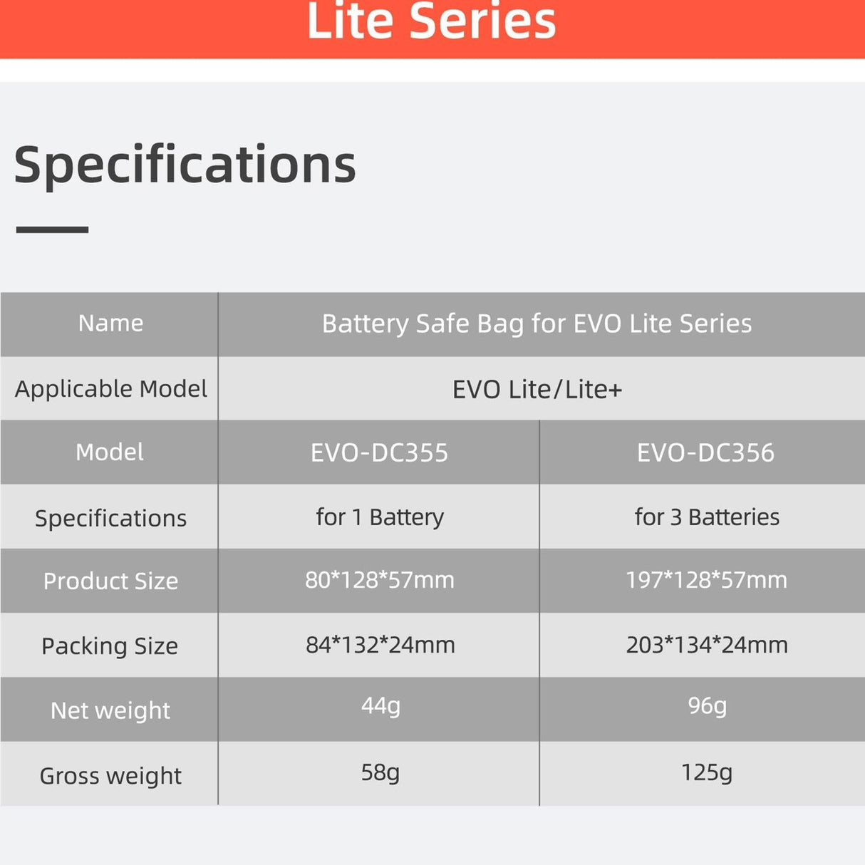 Battery Bag for Evo Lite - Black