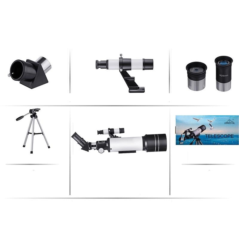 High Definition High Times Astronomical Telescope with Tripod - 16x / 66x70