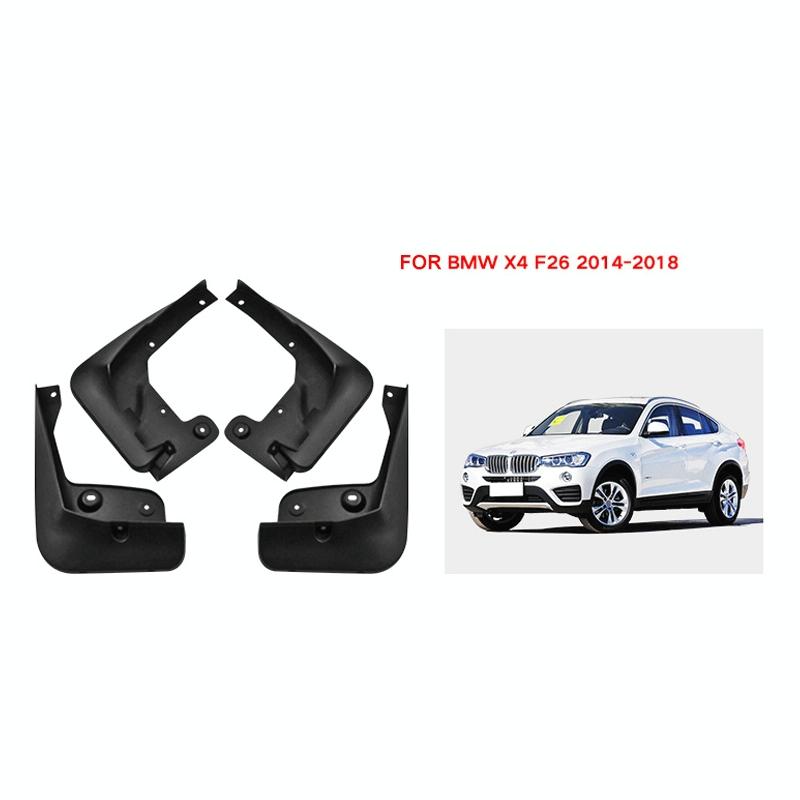 For Bmw X4 X F26 2014-2018 4Pcs / Set Car Auto Soft Plastic Splash Flaps Fender Guard