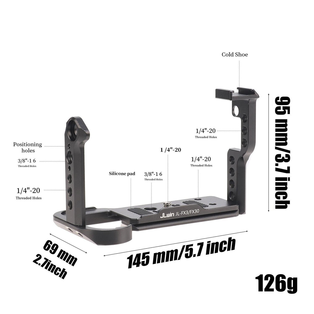 Camera Protection Cage Stabilizer Rig - Rabbit Cage for For Sony Fx30 / Fx3 - Rabbit Cage + Top Board