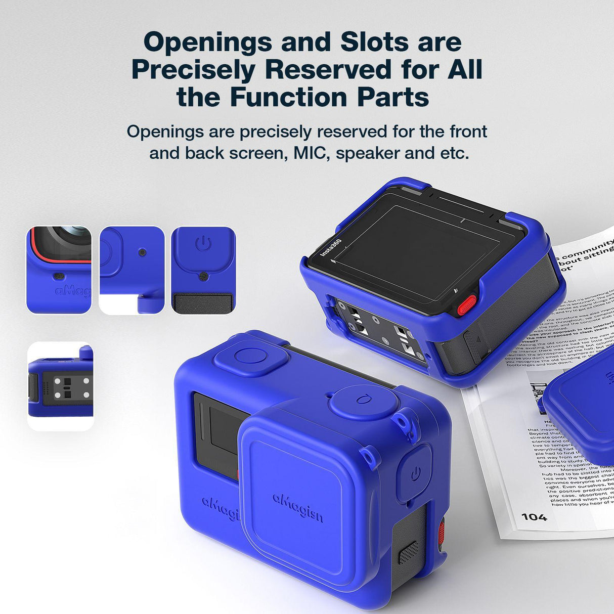 Silicone Case for Insta360 Ace Camera - Protect your Gear - For Insta360 Ace (Black)