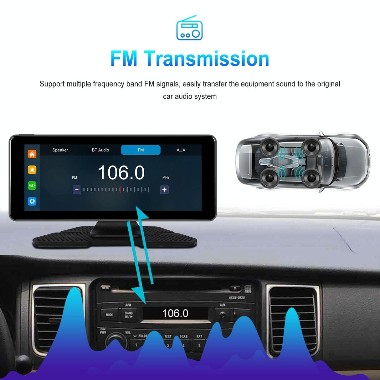 6.86 Inch 4K Dvr Smart Screen Player - Compact & High-Resolution - Standard + Reversing Camera