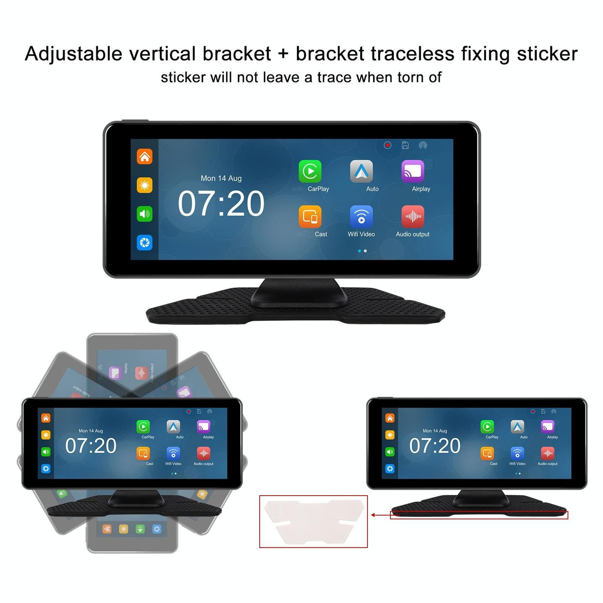 6.86 Inch 4K Dvr Smart Screen Player - Compact & High-Resolution - Standard + Reversing Camera