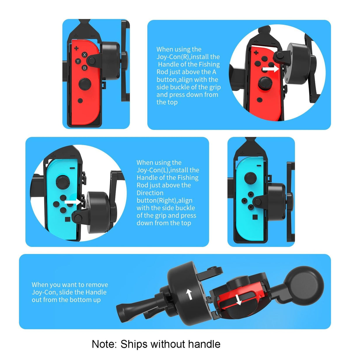 Oled Switch Fishing Rod for Aquarium Game - Left / Right Handle