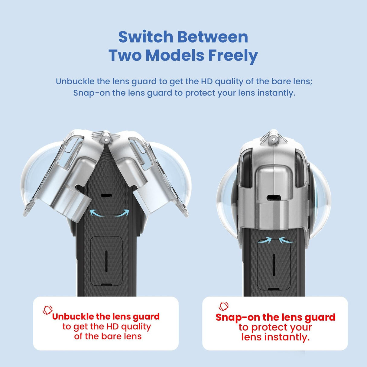 Amagisn Protective Lens Guard for Insta360 X3 Camera - Lens Guard+Case