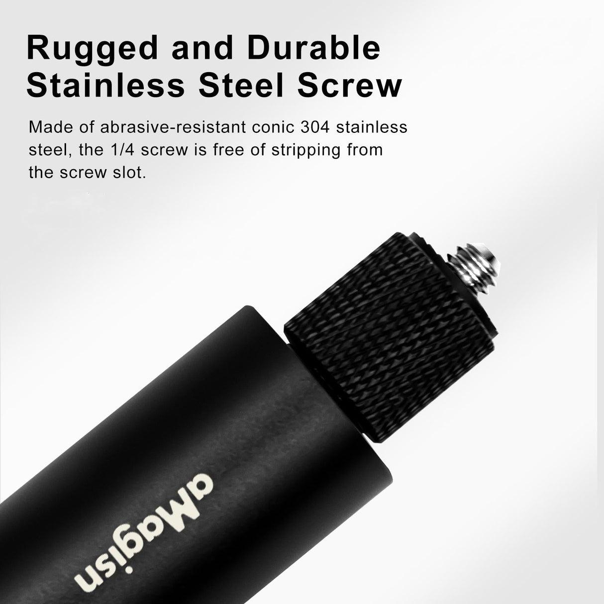 70cm Straight Pull Selfie Stick for Sports Cameras with 3 Jaw Screw - Rod+1/4 Turn 3 Jaw+Screw+Phone Clip