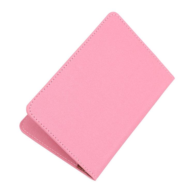 Frosted Pink Pu Multi Card Passport Holder For Travel Abroad
